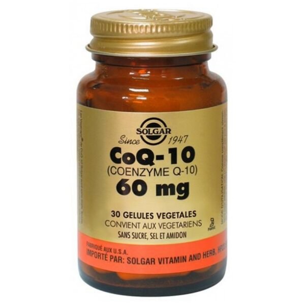 Solgar CoQ-10 60mg 30 Vegetable Capsules is a food supplement.