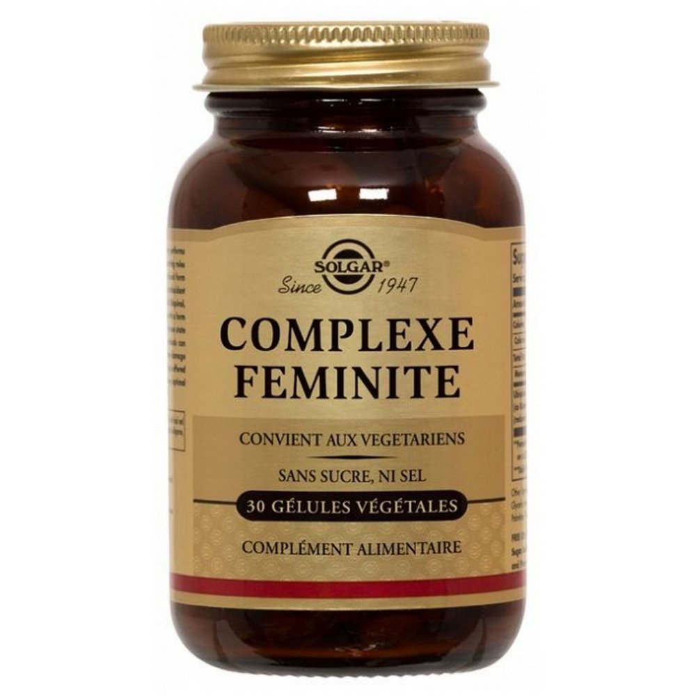 feminity-complex-30 Solgar Feminity Complex 30 Vegetable Capsules is a food supplement.