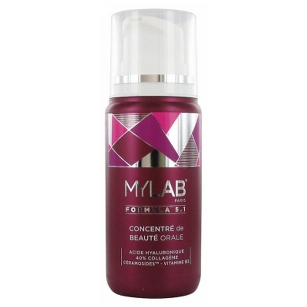 formula-5-1-oral-beauty-concentrate-100-ml MyLab Formula 5.1 Oral Beauty Concentrate 100ml - это пищевая добавка, которая воздействует на видимые признаки старения кожи. Он измерен в 4 активных ингредиентах: коллаген (40%), гиалуроновая кислота, керамозиды, витамин B3.