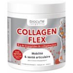 Biocyte Longevity Collagen Flex 240g is a food supplement in form of powder to dilute based of Collagen, Harpagophytum extract and Vitamin C with sweeteners.