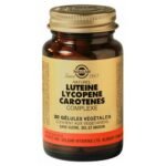 Solgar Lutein Lycopene Carotene Complex 30 Vegetable Capsules is a food complement.