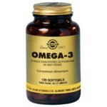 Solgar Omega-3 120 Softgels ia a food complement stemming from concentrated oil of fish from cold sea.