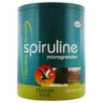 Flamant Vert Spirulina Microgranules 370 Grams is a natural dietary supplement based on spirulina, blue algae of the Andes.