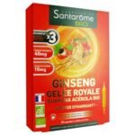 Santarome Bio Organic Ginseng Royal Jelly Guarana Acerola 20 Phials is a food supplement in form of drinkable phial based of Ginseng, Royal Jelly, Guarana and Acerola.