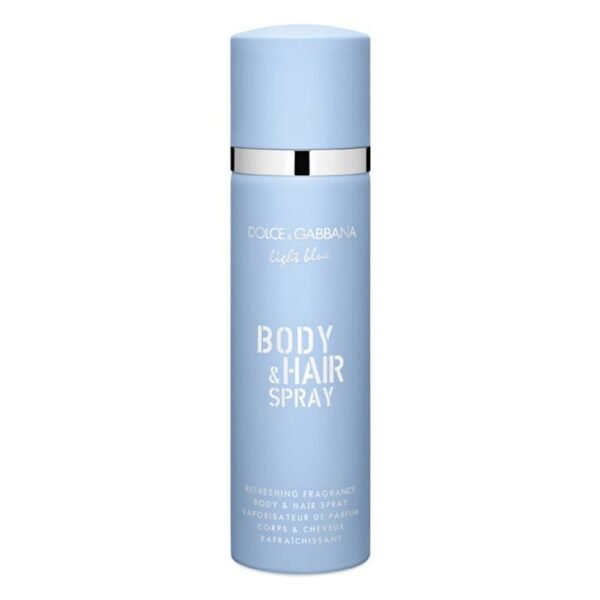 The Dolce & Gabbana Light Blue Body & Hair Mist body spray is a perfect complement to the fragrance from the same collection. It leaves the skin wonderfully scented, giving you a new burst of energy and self-confidence at any time during the day.