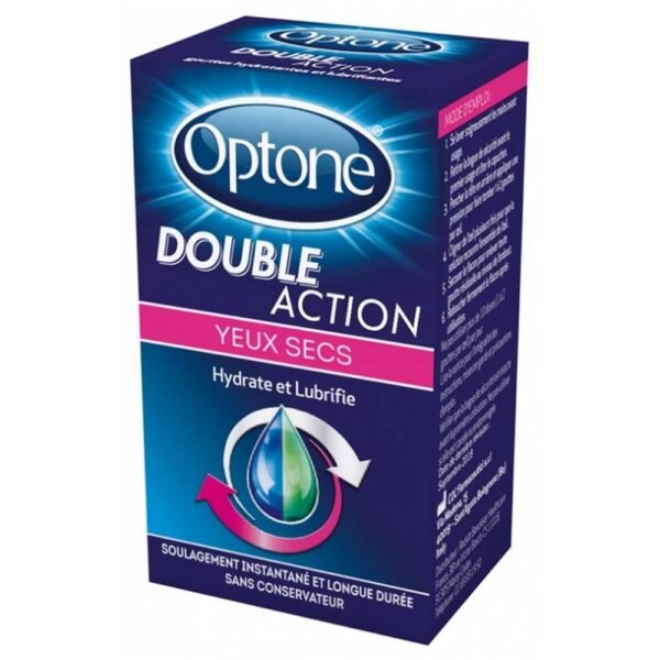 Optone Double Action Dry Eyes is an lubricant and hydrating ocular solution that provides instant