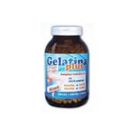 Ingredients: Highly purified gelatin of animal origin (74.7%), calcium carbonate (14.4%), magnesium carbonate (8.8%). 6 capsules (daily dose) contain 200mg of calcium, 80mg of magnesium and 3.33mg of iron and 26.7mg of vitamin C.