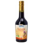 Biofloral Grands Elixirs Organic Turmeric Antioxidant 375ml is a food supplement made of raw plants (Curcuma Longa rhizomes and Orient spices macerated in organic wine), honey and spagyrical essences. It doesn't undergo any transformation, or any addition of an extract to "boost" its concentration of curcumin.