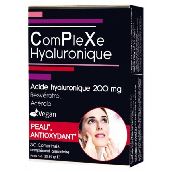 Nutrivie Hyaluronic Complex 30 Tablets is a food supplement in form of tablet based of Hyaluronic Acid, Acerola and Resveratrol.