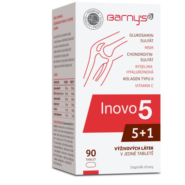 Barnys Inovo 5 is a dietary supplement that supplies all the important substances that are needed for healthy joints, cartilage and their connective tissues. This complete mix of nutrients has been established by leading Canadian specialists.