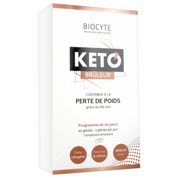 Biocyte Keto Burner 60 Capsules is a food supplement developed to help to weight loss thanks to Green Tea as part of ketogenic diet.