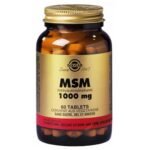 Solgar MSM 1000 mg 60 Tablets (Methylsulfonylmethane) is a food supplement.