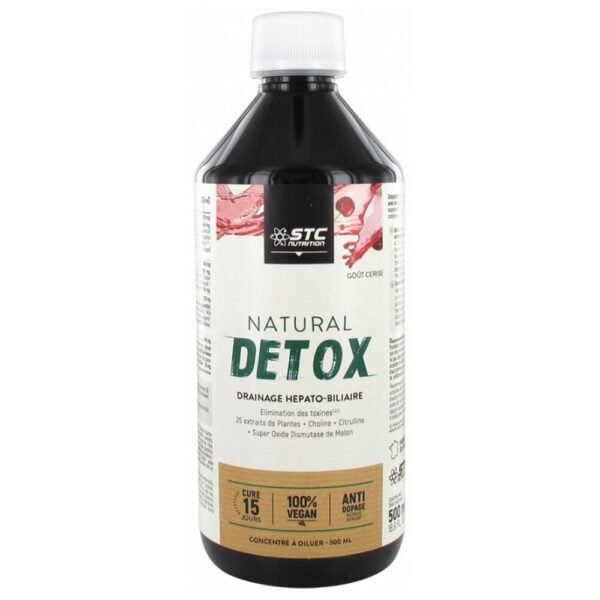 STC Nutrition Natural Detox Hepatobiliary Drainage 500ml is a food supplement with 25 plant extracts, Choline, Citrulline and SOD, with complementary effects