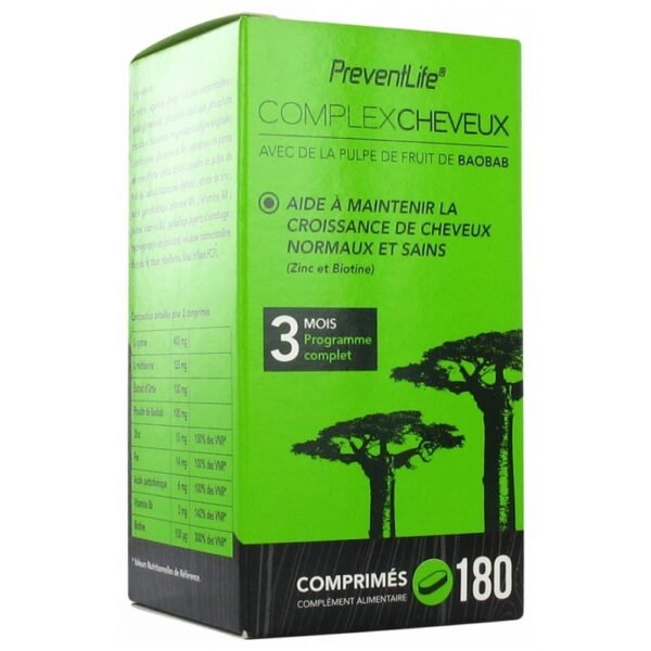 S.I.D Nutrition PreventLife HairComplex 180 Tablets is a dietary supplement that helps maintain normal, healthy hair growth with zinc and biotin.