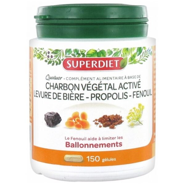 Super Diet Quatuor Bloatings 150 Capsules is a food supplement based on