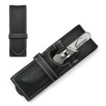 2-piece Manicure Set with Nail Clippers & Nail File in Leather Case MS-025.C5