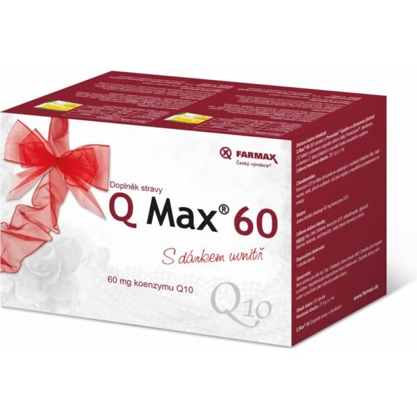 Q Max® 60 (dietary supplement) contains fermented coenzyme Q10. Coenzyme Q10 (Co Q10) is a substance that occurs naturally in cells in the human body