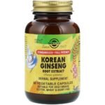The Solgar Korean Ginseng dietary supplement is an extract from powdered Korean ginseng root and unprocessed Korean ginseng. This combination allows you to use the full strength of this natural herb. It is used mainly in situations of stress
