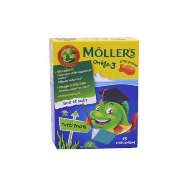 This dietary supplement with natural flavors is based on wild fish oil and vitamin D to support the growth of children.