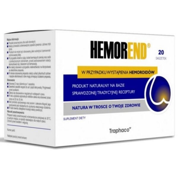 HEMOREND is a natural and effective preparation supporting the treatment of hemorrhoids