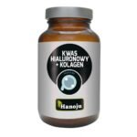 Dietary supplement containing 150 mg of collagen (Peptan F) and 100 mg of fermented hyaluronic acid in one capsule.