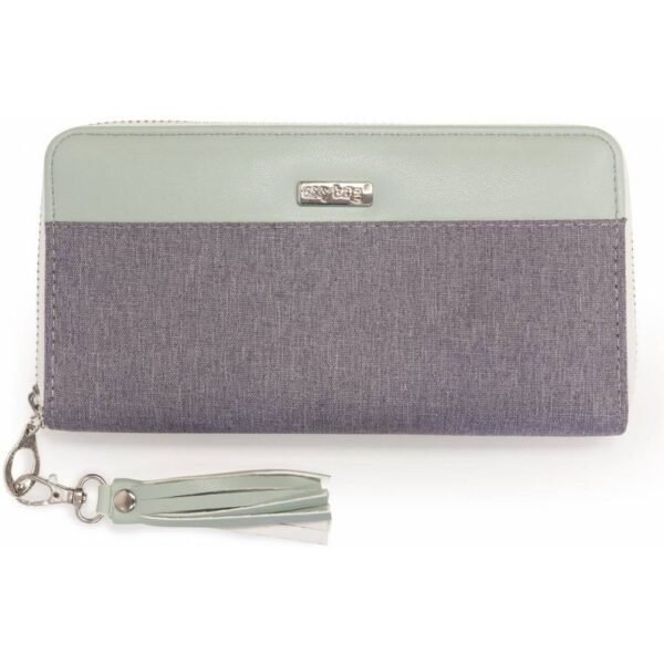 Karton P'P Grey mentol women's purse. Inside there are 8 small pockets for loyalty cards