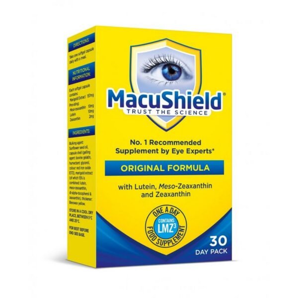 MacuShield® Original is an ophthalmic dietary supplement that provides comprehensive protection of the macula by replenishing macular carotenoids and increasing their levels. The eye spot is located in the central part of the retina and is responsible for recognizing colors and details.