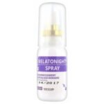 A spray that helps fall asleep and reduce the effects of jet lag . Contains 1mg of melatonin