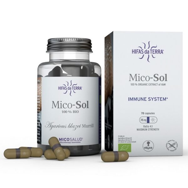 Mico-Sol is a food supplement with a high concentration (4: 1 ratio) in capsules