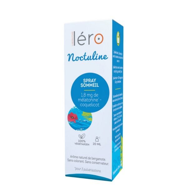 Léro Noctuline помогает облегчить засыпание и уменьшить ночные пробуждения благодаря своим активным ингредиентам и способу использования в виде спрея с быстрой диффузией