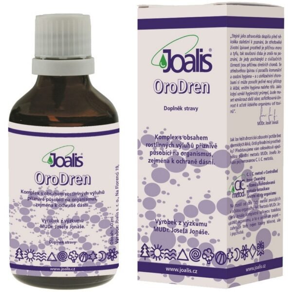The OroDren dietary supplement containing drops with plant extracts contributes to the normal condition of the oral cavity .