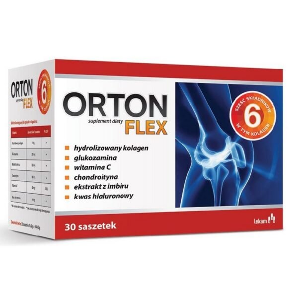 Orton Flex - efficient joints. Orton Flex is a preparation specially developed for people who want to comprehensively take care of their joints. Thanks to the unique composition of up to 6 ingredients containing: collagen