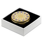Pill Box in Gold Color with Swarovski Crystals Sun Design PCS-5.7G - Image 3