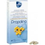 Dietary supplement of herbs and their derivatives and with echinacea and thyme and with propolis extract with sugar and sweeteners
