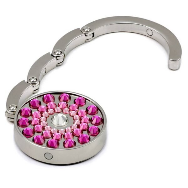 Purse hanger Sun Pink – small women accessory that makes it easy to take care of the bag. Design made with SWAROVSKI