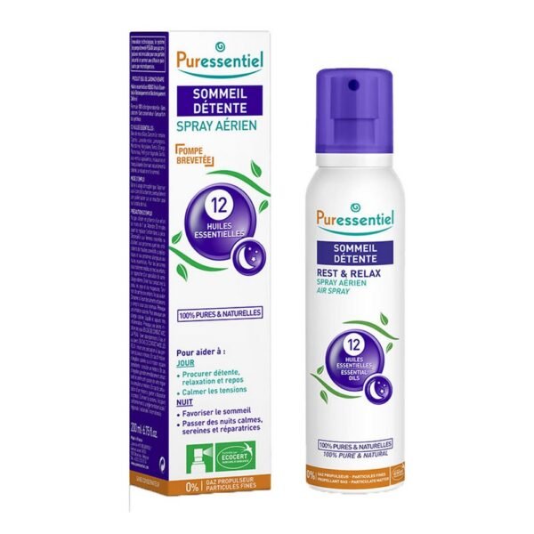 Puressentiel Relaxation Sleep Relaxation Spray с 12 эфирными маслами подходит как для взрослых