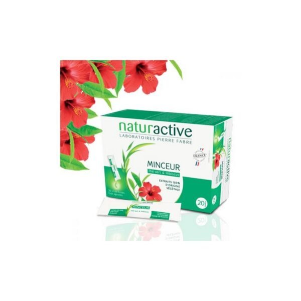 The combination of green tea extracts and hibiscus helps promote renal elimination of water . Green tea also contributes to weight control and fat metabolism .