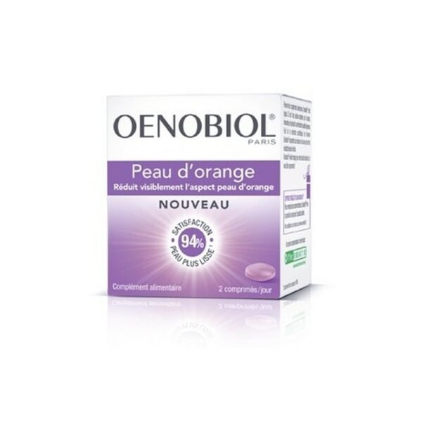 The food supplement Oenobiol Slimming orange peel 40 tablets helps to reduce the appearance of cellulite and to smooth the dimples. The silhouette is thus visibly refined