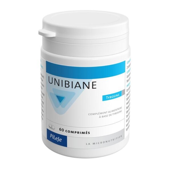 Unibiane is a 100% natural food supplement . It contains tyrosine in the form of tablets developed by the Pileje laboratory.