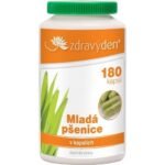 BIO young wheat Healthy Day® in capsules. Young wheat plants are harvested when they reach a height of approximately 15 cm. The harvested wheat stalks are dried at low temperatures and then ground to a powder. Young wheat is suitable for vegetarians and vegans. Gluten free.