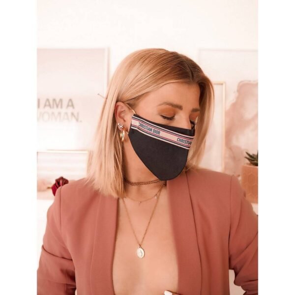 Dark Designer Dust Mask with cool ribbon, Washable, Reusable and Adjustable, One Size