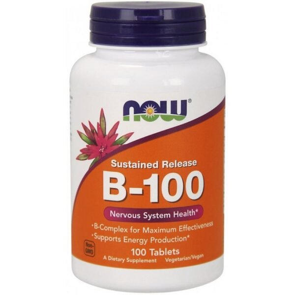 NOW Foods B-100 is a preparation supporting the proper energy metabolism of the body