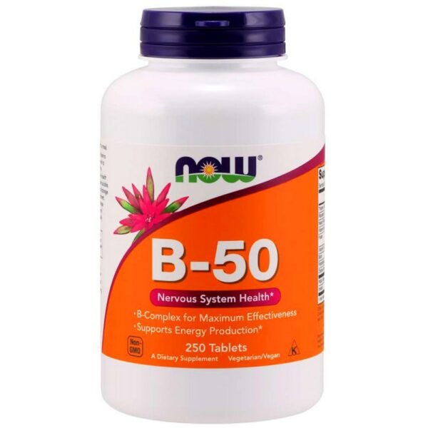 B-50 Now Foods is a dietary supplement containing the entire spectrum of B vitamins