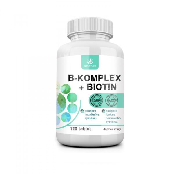 Combination of B vitamins in one tablet. Soluble in water. Support of the immune and nervous system.