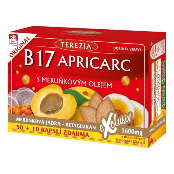 Product containing 4 substances. The basis consists of apricot kernels containing vitamin B17. Containing oyster mushrooms