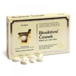 Bioactive Garlic contains 300 mg of dried garlic powder (corresponding to 4.7 mg of active substance) in a tablet, which has an enteric coating and which ensures high bioavailability.