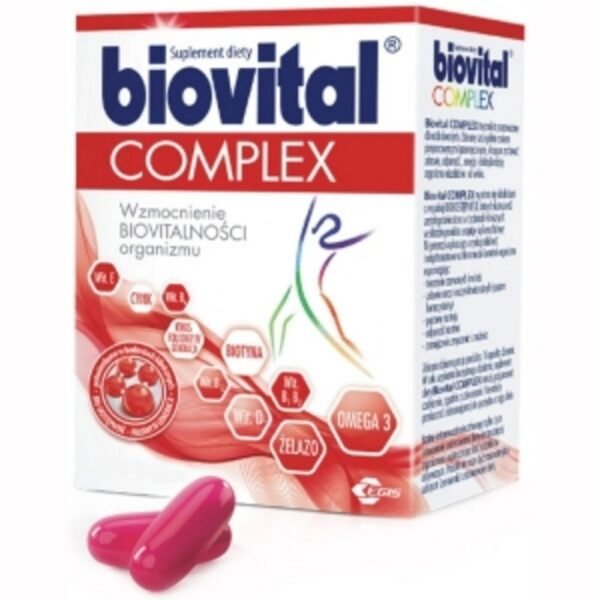 The capsule of Biovital Complex is a set of biologically active nutrients intended for people over 40 who feel tired and overworked