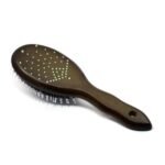 Pure boar bristle hair brush "Signal Green" made with SWAROVSKI® ELEMENTS is perfect for all types of hairs.