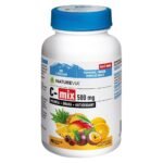 Taste-attractive form of vitamin C - suction tablets, a mix of three fruit flavors.