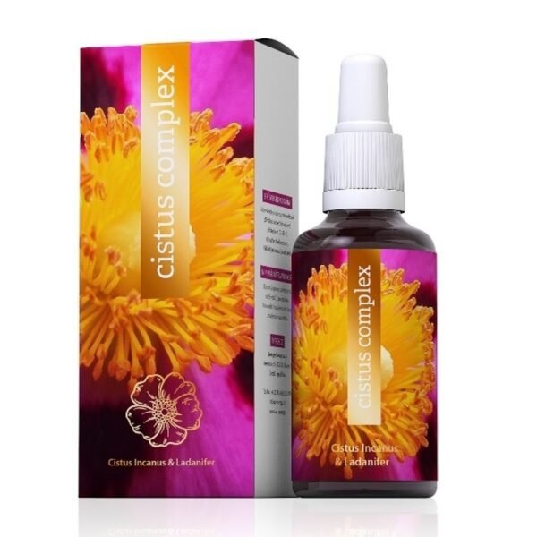 Bioinformation preparation containing highly concentrated herbal extract from the leaves of rock rose and from the leaves of pure ladan .